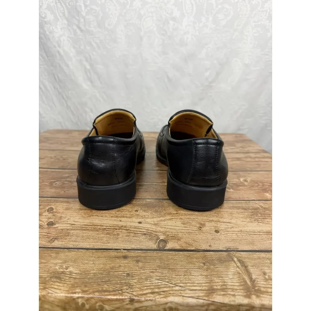 Johnston & Murphy Men’s Black Leather Slip-On Loafers Dress Shoes Size 10.5